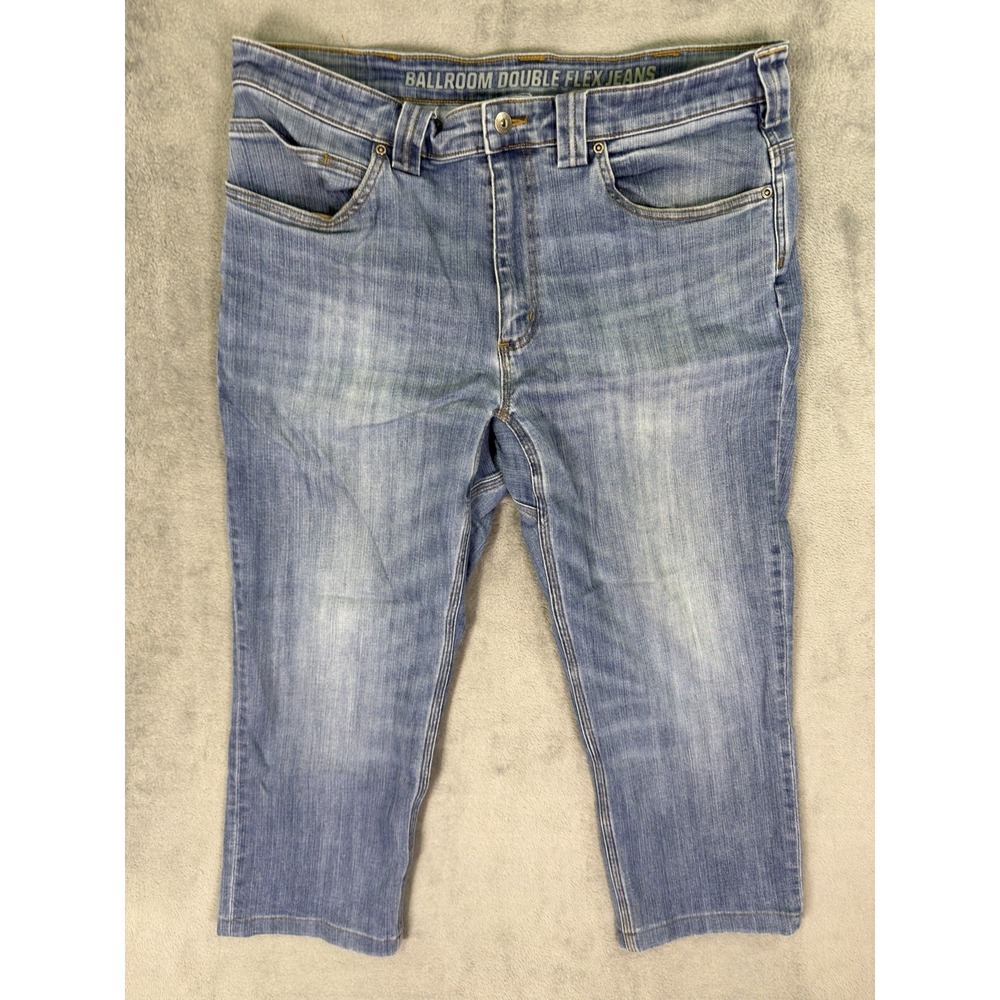 Duluth Jeans Mens 36x25** Blue Straight Ballroom Double Flex Mid Rise READ**‎